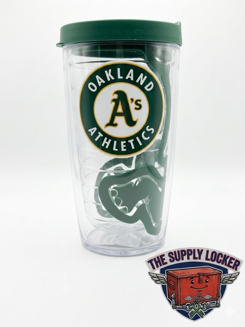 Oakland Athletics Tervis Tumbler 16oz MLB Travel Cup w Lid Green A’s